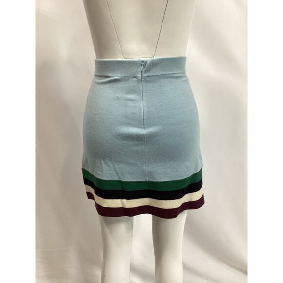 Joostricot Striped Blue Mini Skirt Size S - Picture 3 of 5